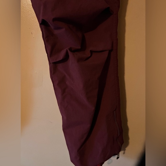 Vintage express maroon burgundy cargo Velcro pants size medium waist 28 in - Picture 8 of 15